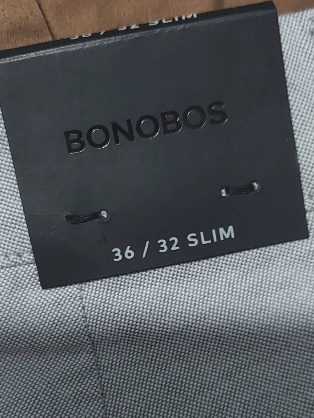 NWT Bonobos Light Gray Summer Chinos  36×32 Slim